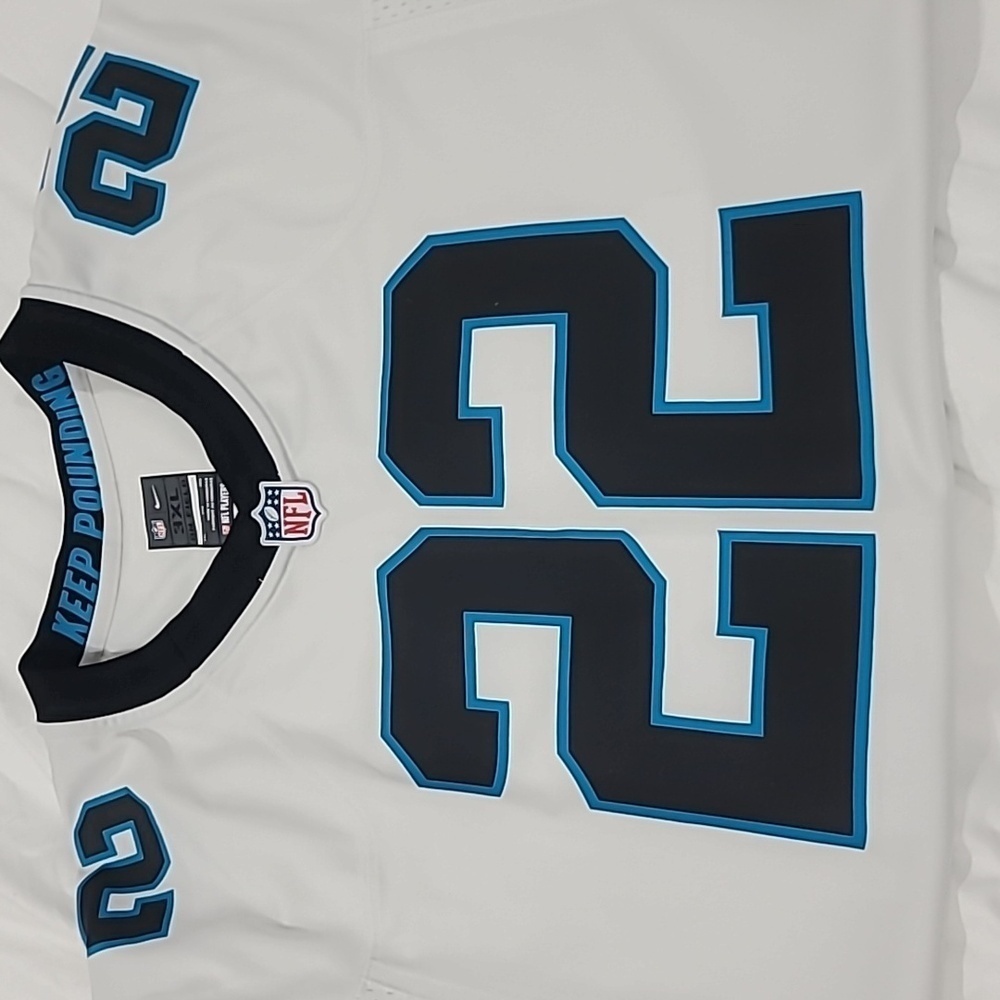 Nike NC panthers Jersey #22 size M McCaffrey size 3XL